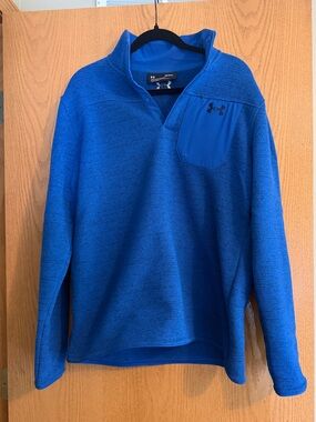 Under Armour Men's Royal Blue Quarter-Snap Pullover Sweatshirt
